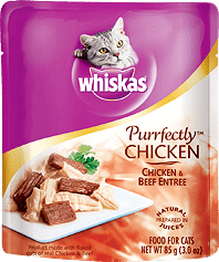 Whiskas Purrfectly Chicken Chicken & Beef Entrée